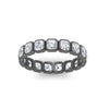 Load image into Gallery viewer, bezel-set-asscher-cut-diamond-eternity-band-in-black-gold-FDEWB10567AS-2.50CT-NL-BG