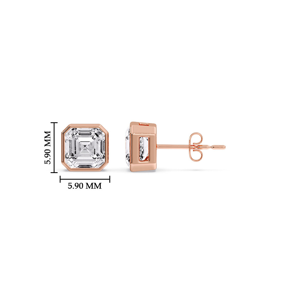 bezel-set-asscher-diamond-studs-in-14k-rose-gold-FDEAR10516ASANGLE2-1.00-CT-NL-RG-HW