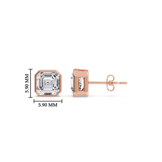 bezel-set-asscher-diamond-studs-in-14k-rose-gold-FDEAR10516ASANGLE2-1.00-CT-NL-RG-HW