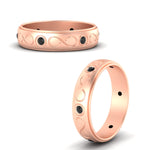 Load image into Gallery viewer, bezel-set-black-diamond-mens-wedding-band-in-rose-gold-fdm1284gblackangle3-nl-rg
