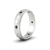 Load image into Gallery viewer, bezel-set-black-diamond-mens-wedding-band-in-white-gold-fdm1284gblackangle2-nl-wg