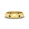 Load image into Gallery viewer, bezel-set-black-diamond-mens-wedding-band-in-yellow-gold-fdm1284gblack-nl-yg
