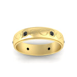 Load image into Gallery viewer, bezel-set-black-diamond-mens-wedding-band-in-yellow-gold-fdm1284gblackangle5-nl-yg
