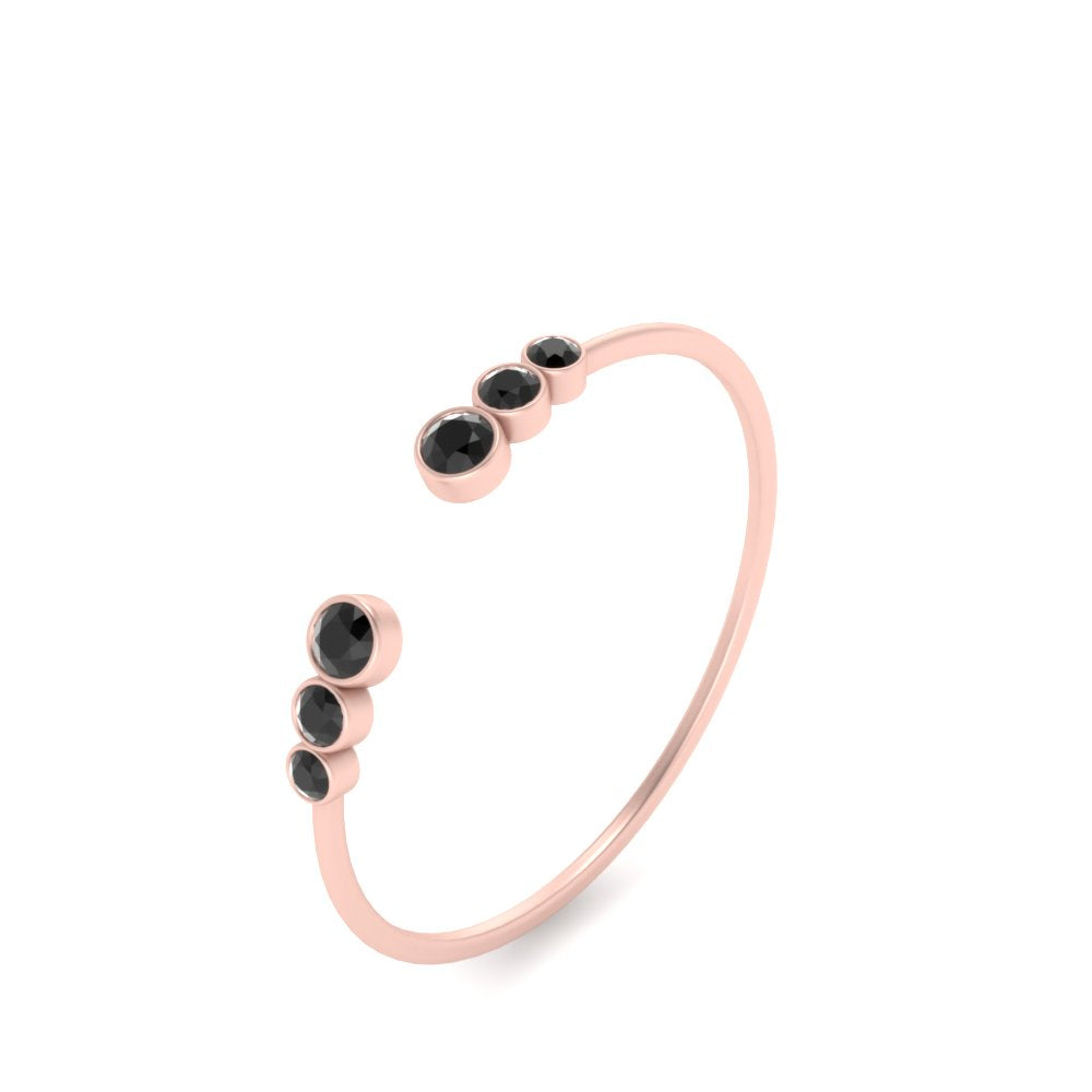 Bezel Set Open Stacking Rings