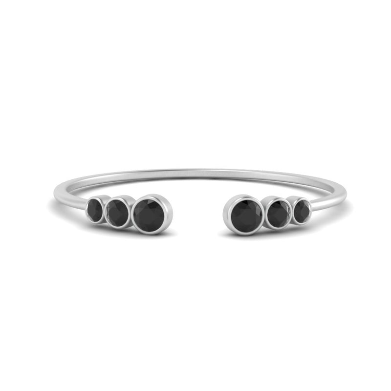 Bezel Set Open Stacking Rings