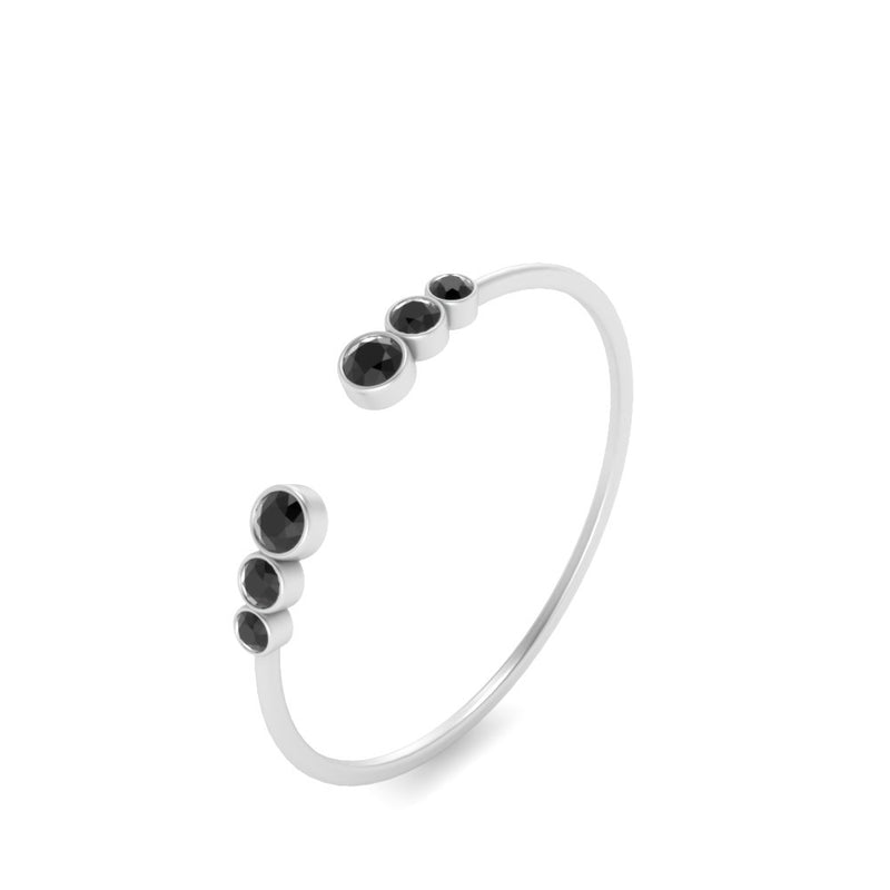 Bezel Set Open Stacking Rings