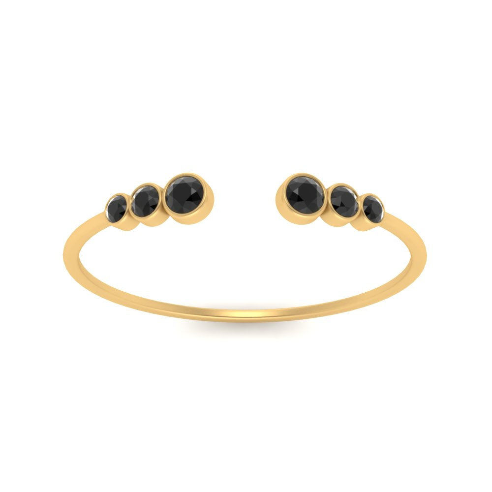 Bezel Set Open Stacking Rings