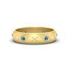 Load image into Gallery viewer, bezel-set-blue-topaz-mens-wedding-band-in-yellow-gold-fdm1284gicblto-nl-yg