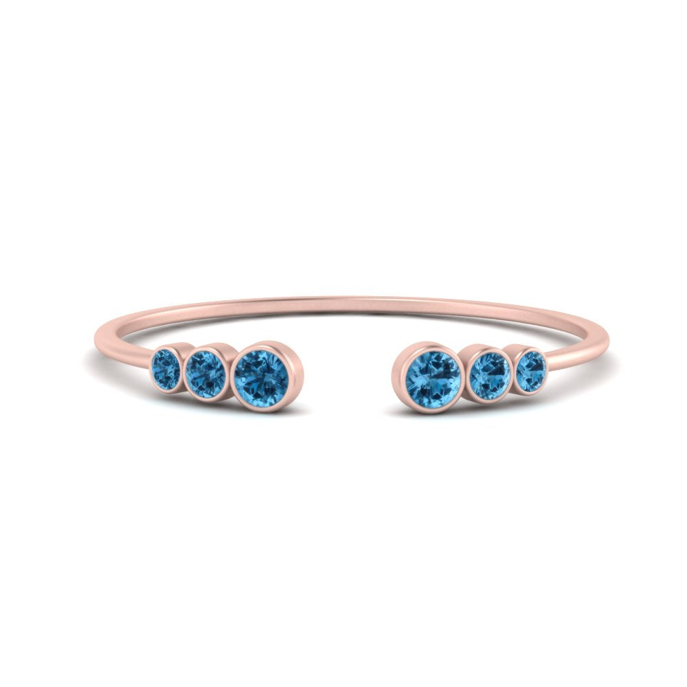 Bezel Set Open Stacking Rings