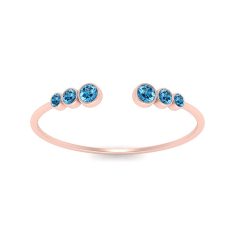 Bezel Set Open Stacking Rings