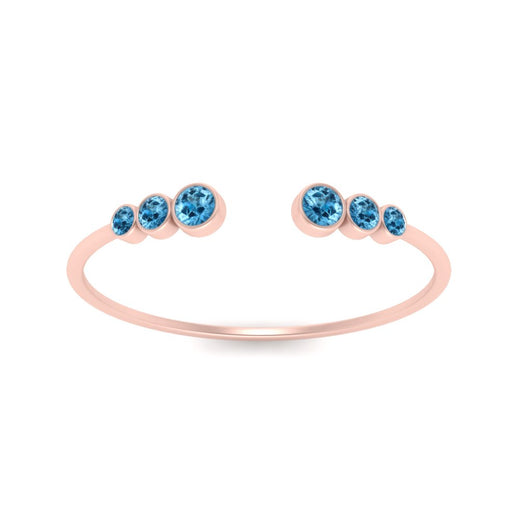 Bezel Set Open Stacking Rings