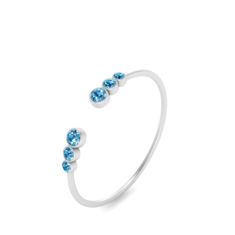 Bezel Set Open Stacking Rings