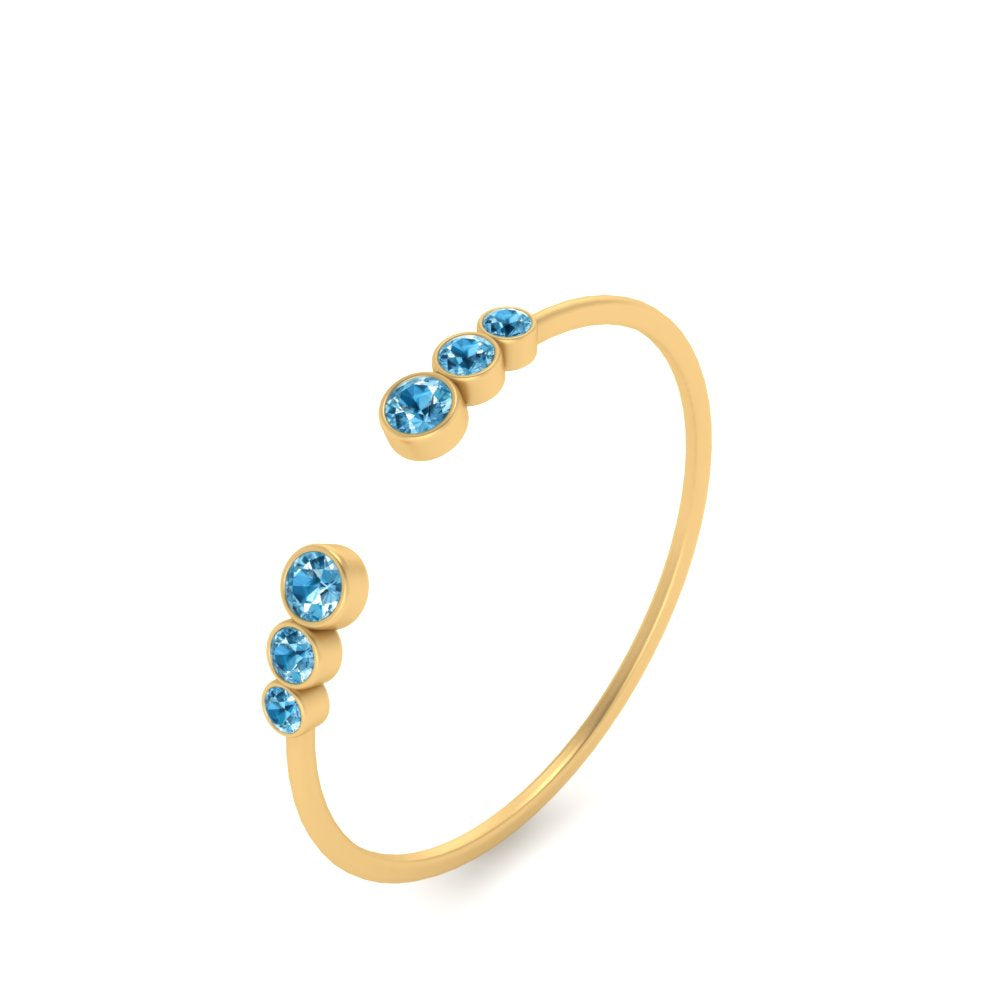 Bezel Set Open Stacking Rings