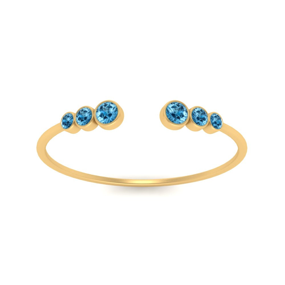 Bezel Set Open Stacking Rings