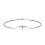 Load image into Gallery viewer, bezel-set-chain-bracelet-for-women-in-rose-gold-FDBRC9648-NL-RG