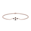 Load image into Gallery viewer, bezel-set-chain-bracelet-with-black-diamond-in-rose-gold-FDBRC9648GBLACK-NL-RG