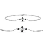 Load image into Gallery viewer, bezel-set-chain-bracelet-with-black-diamond-in-FDBRC9648GBLACKANGLE1-NL-WG
