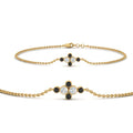 Thumbnail 42 - bezel-set-chain-bracelet-with-black-diamond-in-yellow-gold-FDBRC9648GBLACKANGLE1-NL-YG