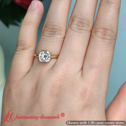bezel-set-cushion-cut-lab-created-diamond-ring-in-14k-yellow-gold-FD11229CUR-2