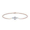 Load image into Gallery viewer, bezel-set-diamond-chain-bracelet-with-blue-topaz-in-rose-gold-FDBRC9648GICBLTO-NL-RG