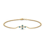 Load image into Gallery viewer, bezel-set-diamond-chain-bracelet-with-blue-topaz-in-FDBRC9648GICBLTOANGLE1-NL-YG
