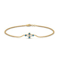 Thumbnail 49 - bezel-set-diamond-chain-bracelet-with-blue-topaz-in-yellow-gold-FDBRC9648GICBLTO-NL-YG
