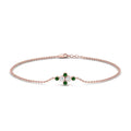 Thumbnail 27 - bezel-set-diamond-chain-bracelet-with-emerald-in-rose-gold-FDBRC9648GEMGR-NL-RG