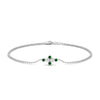 Load image into Gallery viewer, bezel-set-diamond-chain-bracelet-with-emerald-in-white-gold-FDBRC9648GEMGR-NL-WG