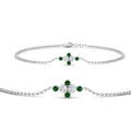 Thumbnail 28 - bezel-set-diamond-chain-bracelet-with-emerald-in-white-gold-FDBRC9648GEMGRANGLE1-NL-WG