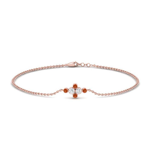 bezel-set-diamond-chain-bracelet-with-orange-sapphire-in-rose-gold-FDBRC9648GSAOR-NL-RG