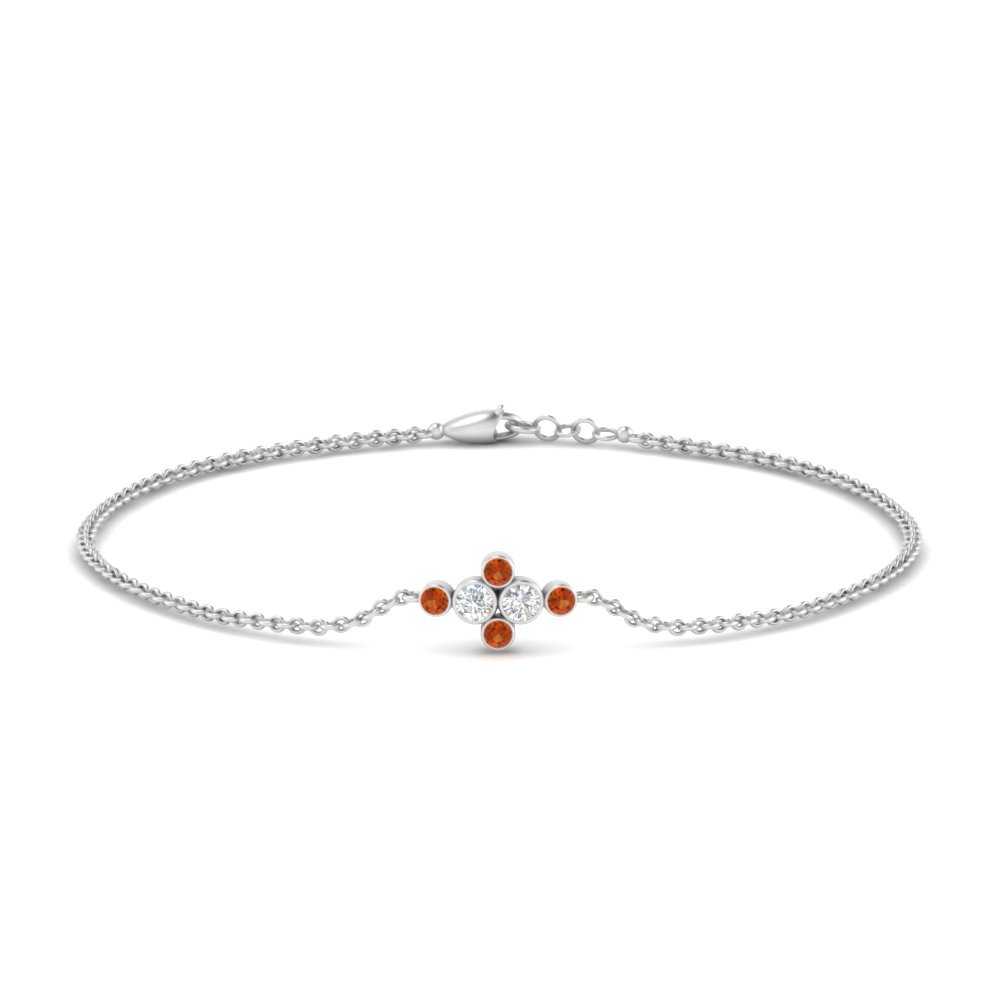 bezel-set-diamond-chain-bracelet-with-orange-sapphire-in-FDBRC9648GSAORANGLE1-NL-WG