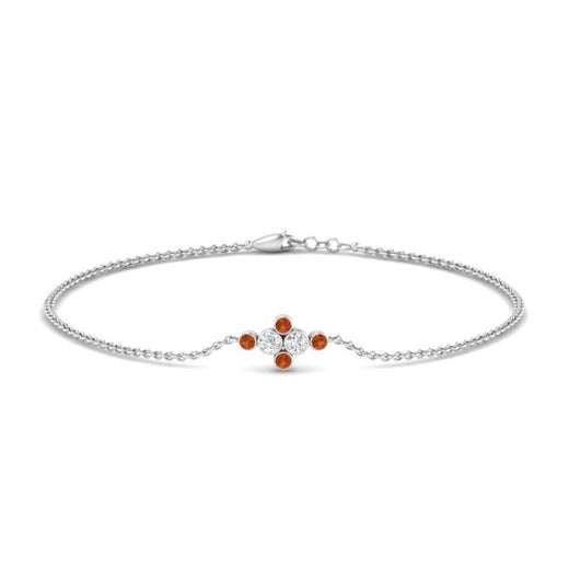 bezel-set-diamond-chain-bracelet-with-orange-sapphire-in-white-gold-FDBRC9648GSAOR-NL-WG
