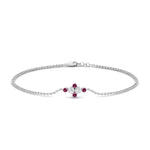 Load image into Gallery viewer, bezel-set-diamond-chain-bracelet-with-pink-sapphire-in-FDBRC9648GSADRPIANGLE1-NL-WG
