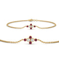 Thumbnail 18 - bezel-set-diamond-chain-bracelet-with-pink-sapphire-in-yellow-gold-FDBRC9648GSADRPIANGLE1-NL-YG