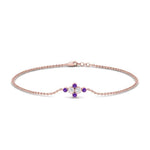 Load image into Gallery viewer, bezel-set-diamond-chain-bracelet-with-purple-topaz-in-FDBRC9648GVITOANGLE1-NL-RG
