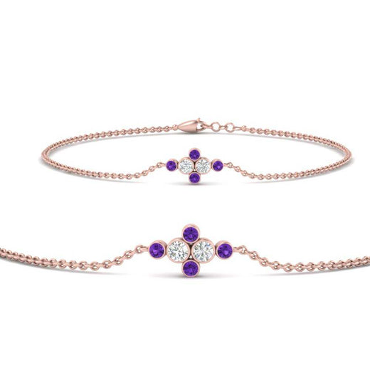 bezel-set-diamond-chain-bracelet-with-purple-topaz-in-rose-gold-FDBRC9648GVITOANGLE1-NL-RG
