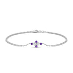 Load image into Gallery viewer, bezel-set-diamond-chain-bracelet-with-purple-topaz-in-FDBRC9648GVITOANGLE1-NL-WG
