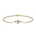 Thumbnail 55 - bezel-set-diamond-chain-bracelet-with-purple-topaz-in-yellow-gold-FDBRC9648GVITO-NL-YG