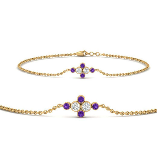 bezel-set-diamond-chain-bracelet-with-purple-topaz-in-yellow-gold-FDBRC9648GVITOANGLE1-NL-YG