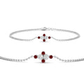 Thumbnail 34 - bezel-set-diamond-chain-bracelet-with-ruby-in-white-gold-FDBRC9648GRUDRANGLE1-NL-WG