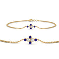 Thumbnail 12 - bezel-set-diamond-chain-bracelet-with-sapphire-in-yellow-gold-FDBRC9648GSABLANGLE1-NL-YG