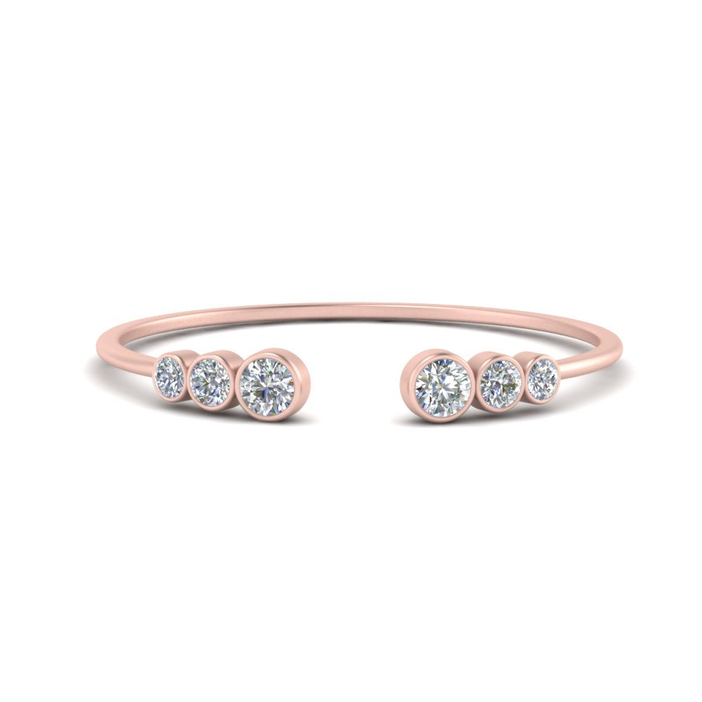 Bezel Set Open Stacking Rings