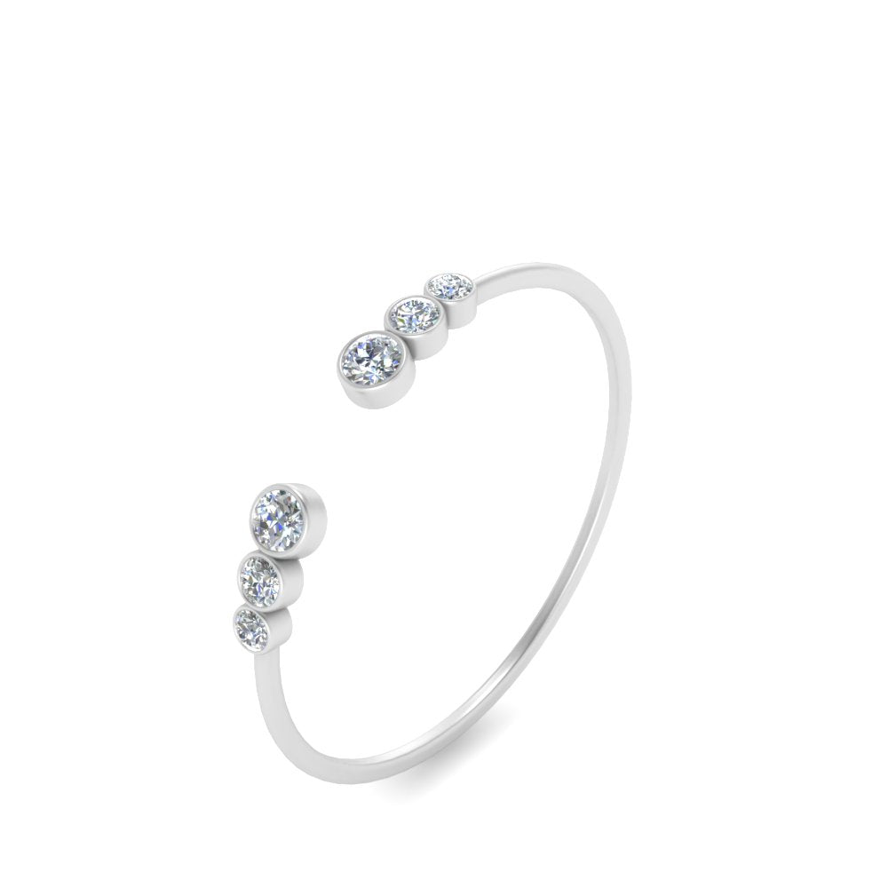 Bezel Set Open Stacking Rings