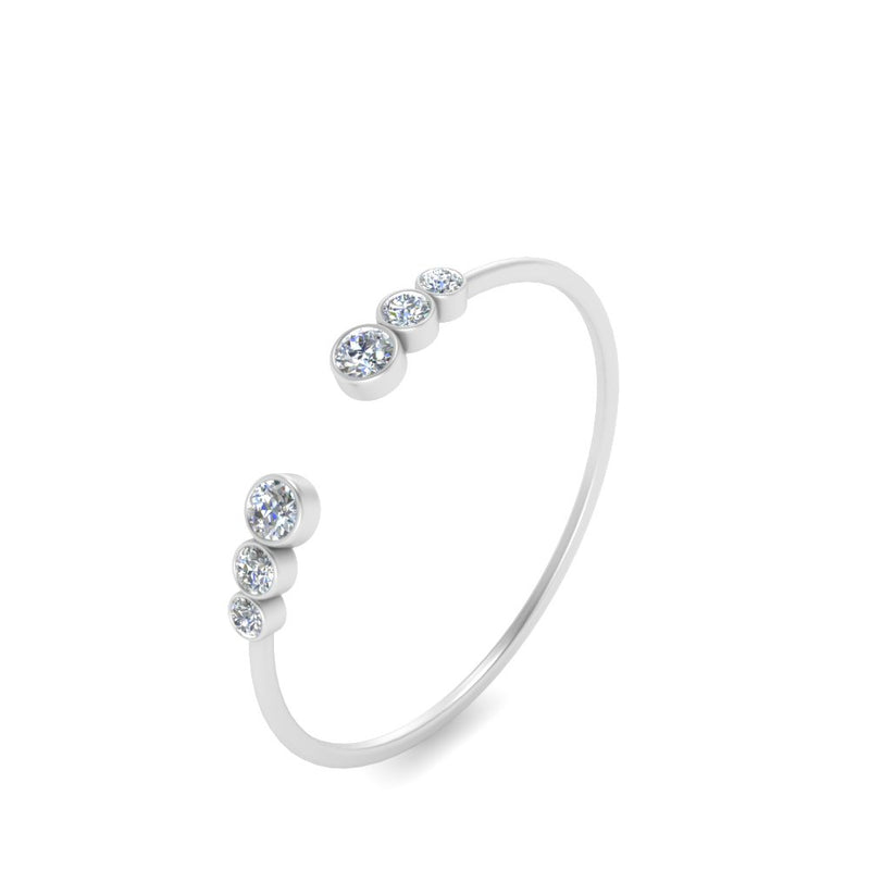 Bezel Set Open Stacking Rings