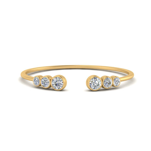 Bezel Set Open Stacking Rings
