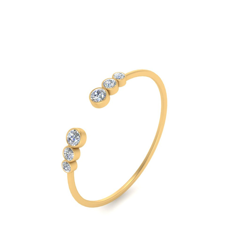 Bezel Set Open Stacking Rings