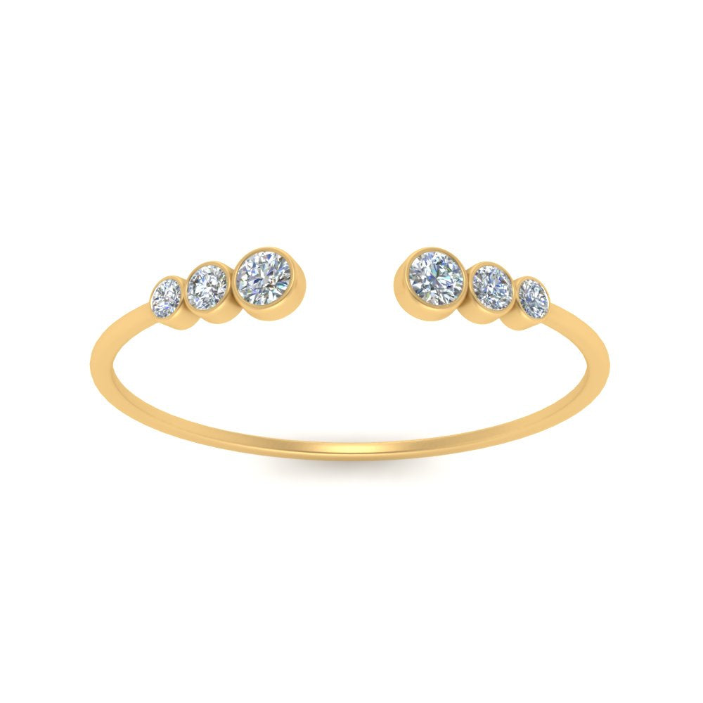 Bezel Set Open Stacking Rings