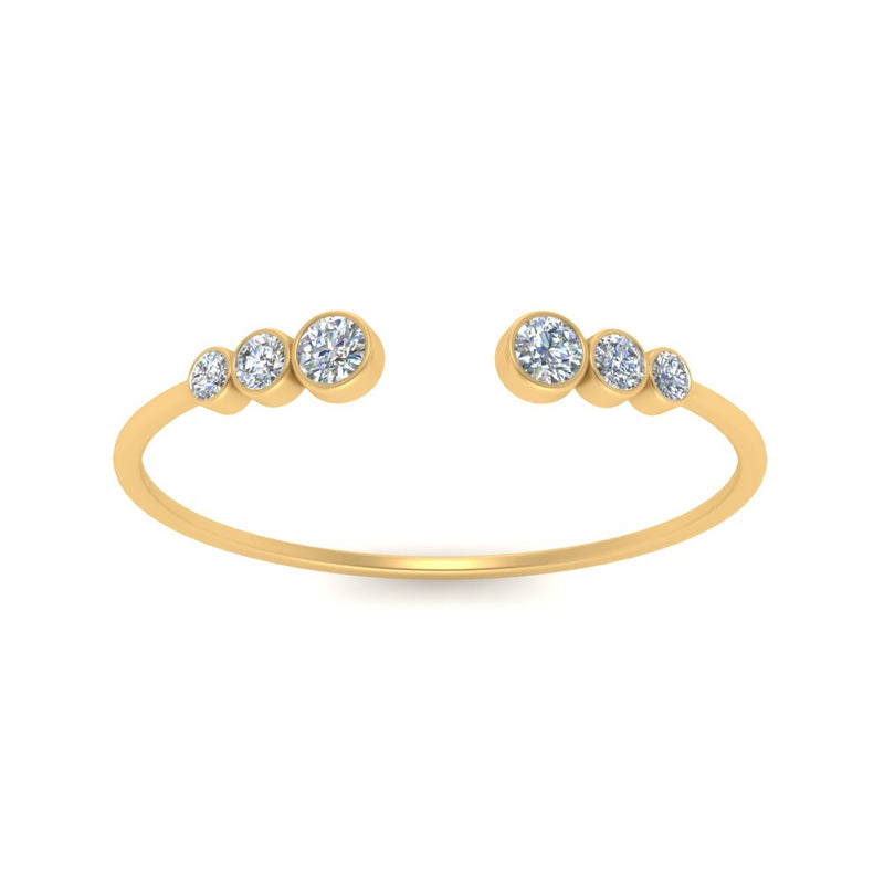 Bezel Set Open Stacking Rings