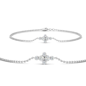 Bezel Set Chain Bracelet