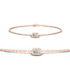 Load image into Gallery viewer, 0-50-ct-emerald-bezel-set-chain-bracelet